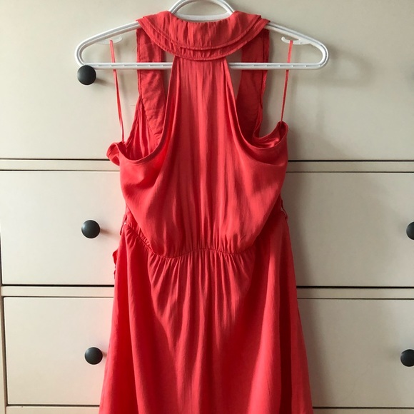 Dark salmon-pink summer dress, size medium - Picture 2 of 3